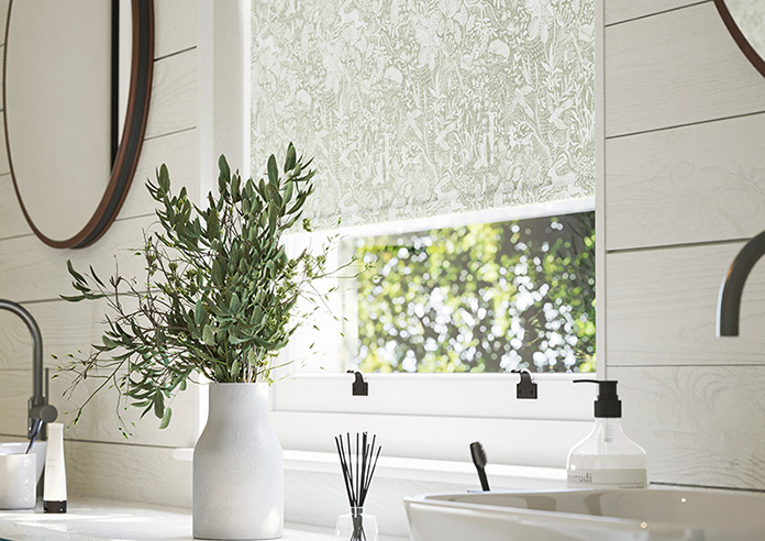 Folk Meadows, Greenery - Twist&Fit Roller Blind - Image 5